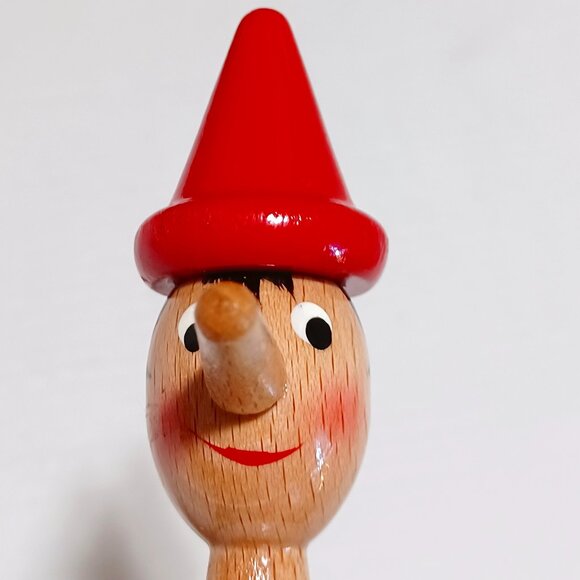 Wood Pinocchio Doll Mastro Geppetto Made in Italy - Picture 3 of 6